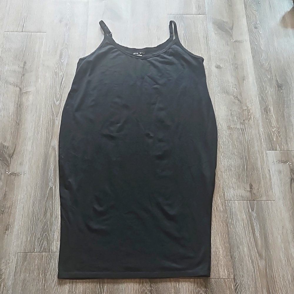 AVA & VIV Black Summer Maxi Dress 2X